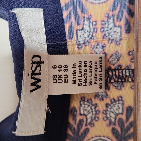 Wisp Ryenne Jersey Dress Golden Navy Size 6 NWT - Picture 11 of 16